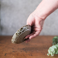 Small Dish with lines and Mist White bottom