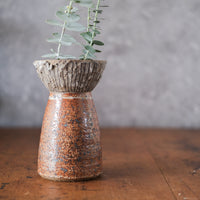 Vase with textured wide top