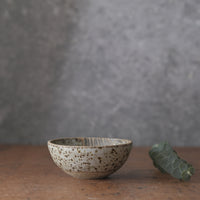 Small Dish with Lines and mist white  glaze