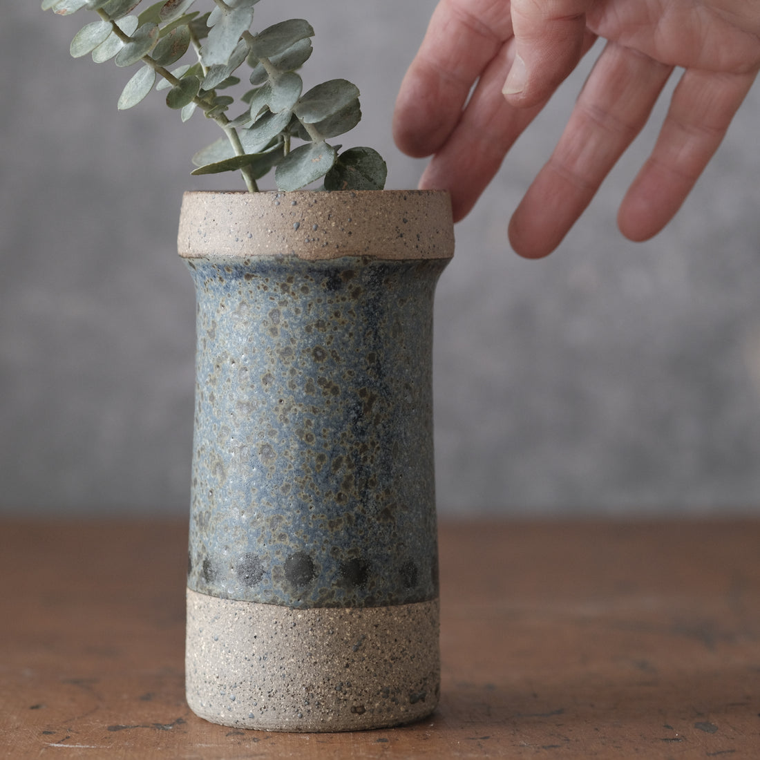 Blue Spotty Vase