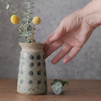 Storm Grey Blue Spotty Vase