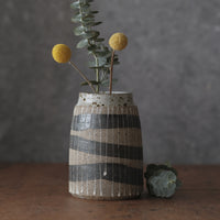 Black lined vase